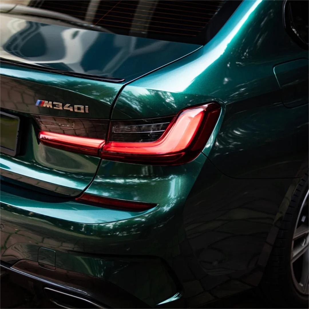 Gloss Metallic British Royal Green Car Vinyl Wrap PET 