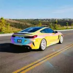 Gloss Rainbow Chrome Holographic Pink Car Vinyl Wrap PET