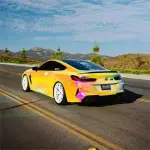 Gloss Rainbow Chrome Holographic Pink Car Vinyl Wrap PET