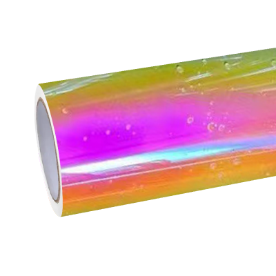Gloss Rainbow Chrome Holographic Pink Car Vinyl Wrap 01