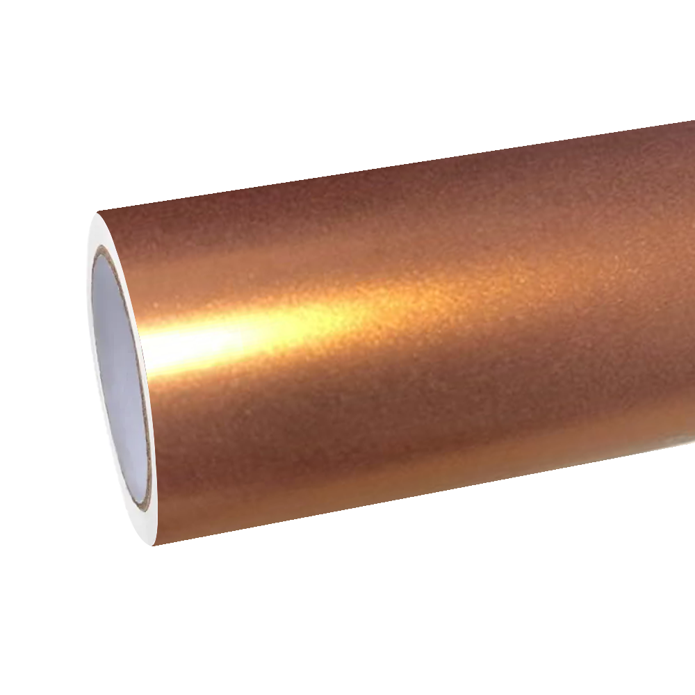 Satin Chrome Copper Brown Car Vinyl Wrap