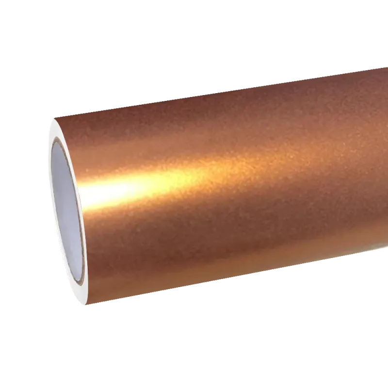 Satin Chrome Copper Brown Car Vinyl Wrap
