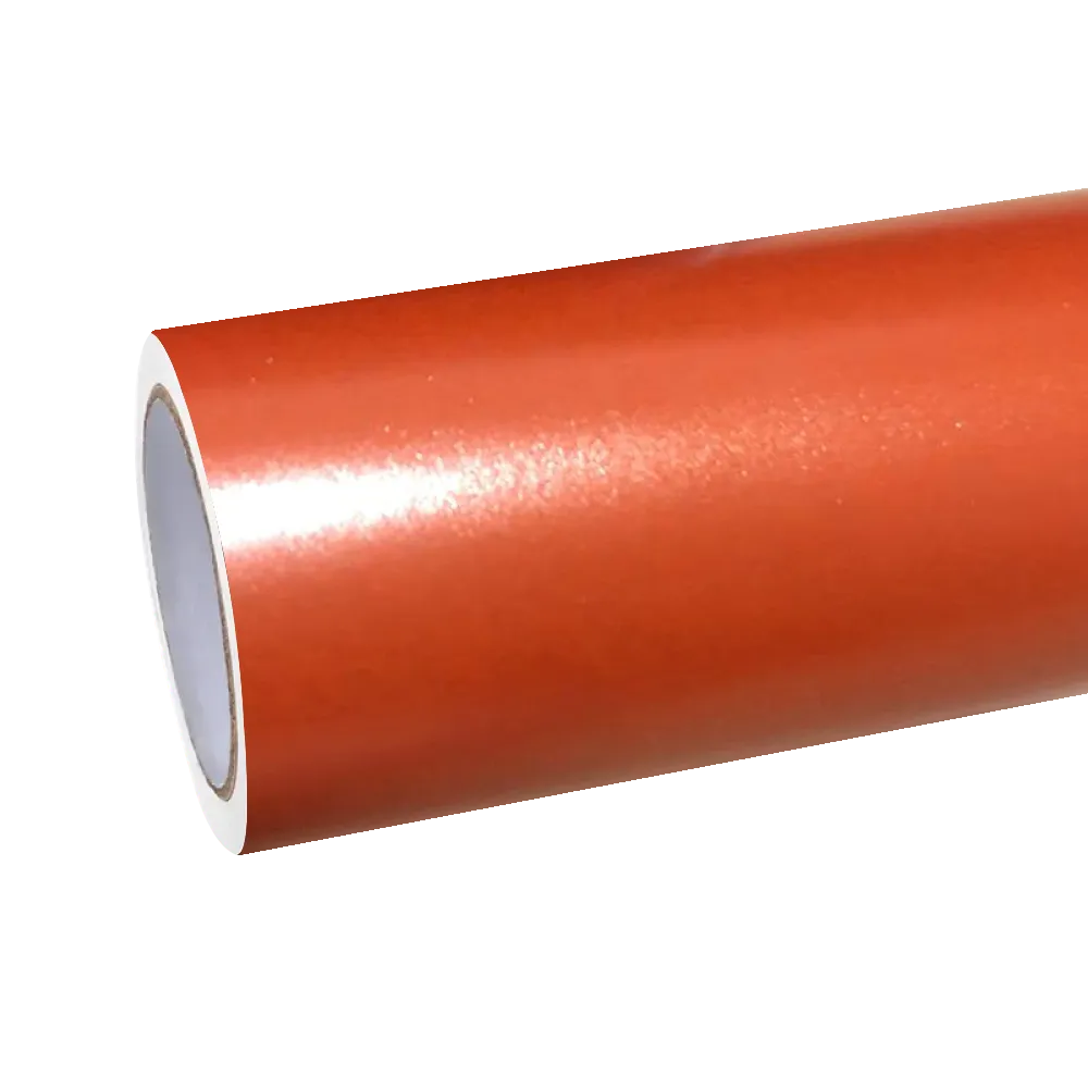 Satin Chrome Orange Car Vinyl Wrap