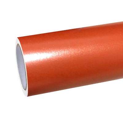 Satin Chrome Orange Car Vinyl Wrap 01