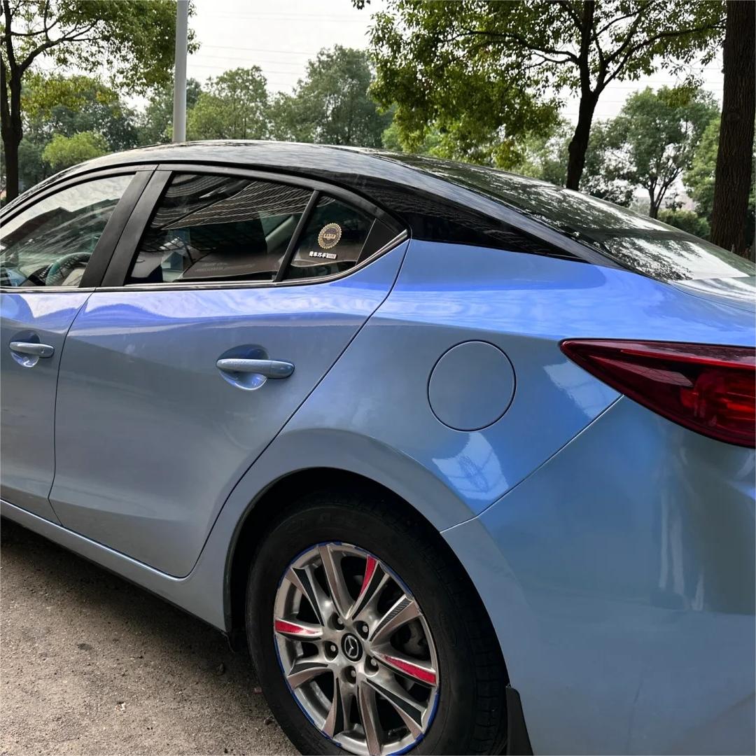 Gloss Metallic Diamond Grey Blue Car Vinyl Wrap