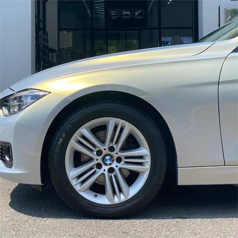 Gloss Metallic Diamond Grey Gold Car Vinyl Wrap