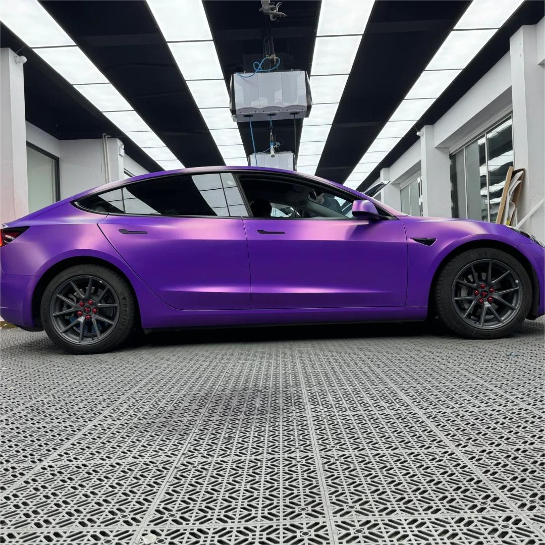 Matte Metallic Diamond Purple Gold Car Vinyl Wrap