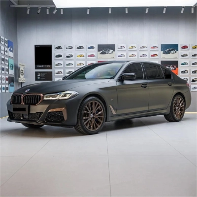 Matte Metallic Diamond Black Gold Car Vinyl Wrap 02