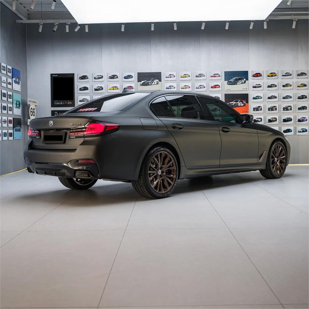 Matte Metallic Diamond Black Gold Car Vinyl Wrap