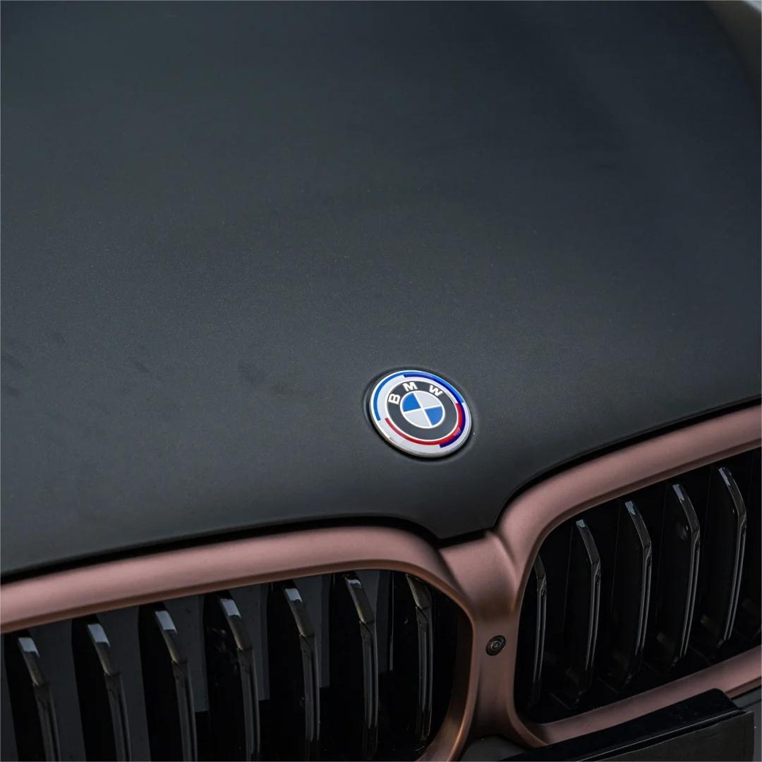 Matte Metallic Diamond Black Gold Car Vinyl Wrap