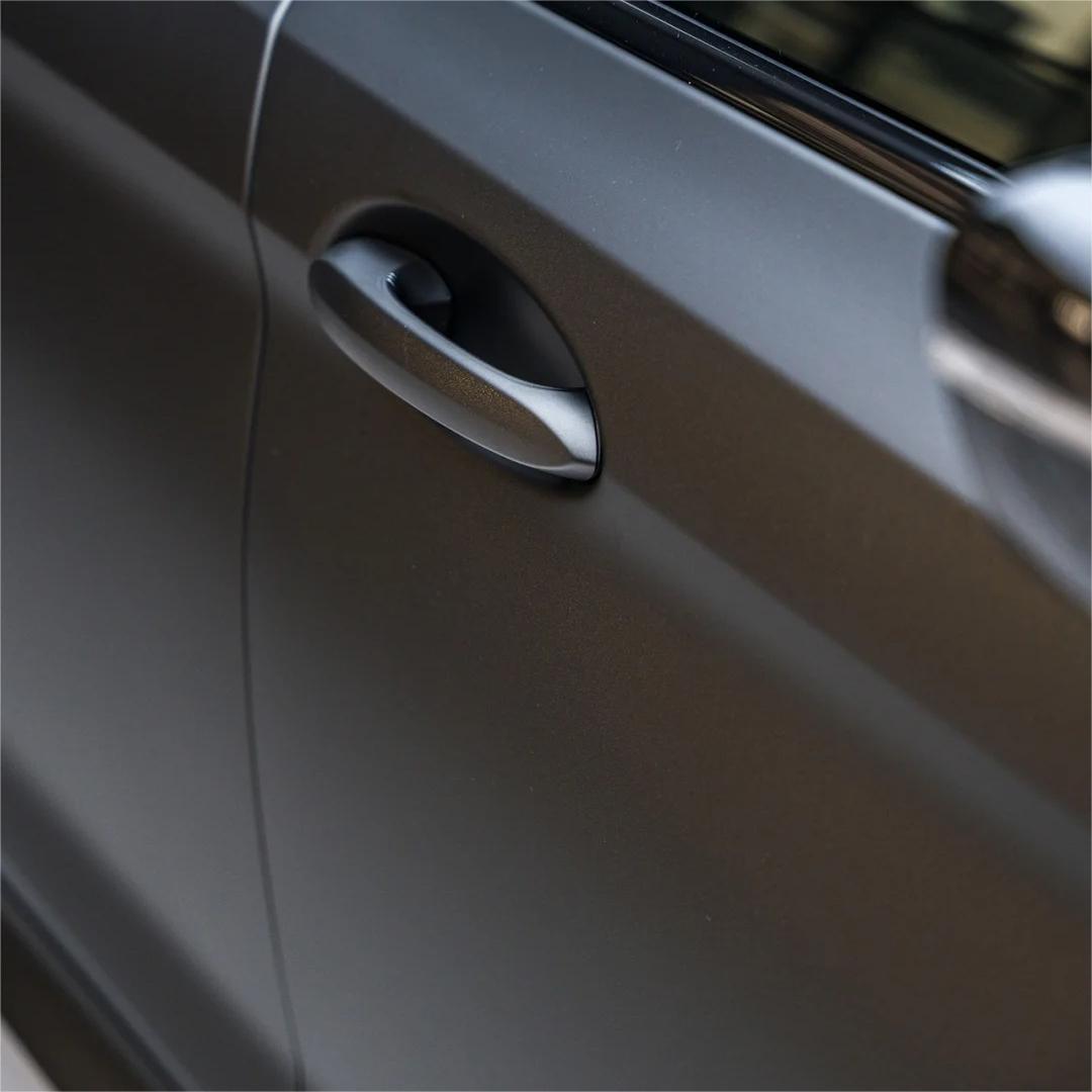 Matte Metallic Diamond Black Gold Car Vinyl Wrap