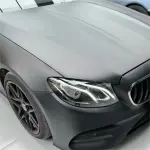Matte Metallic Diamond Black Red Car Vinyl Wrap