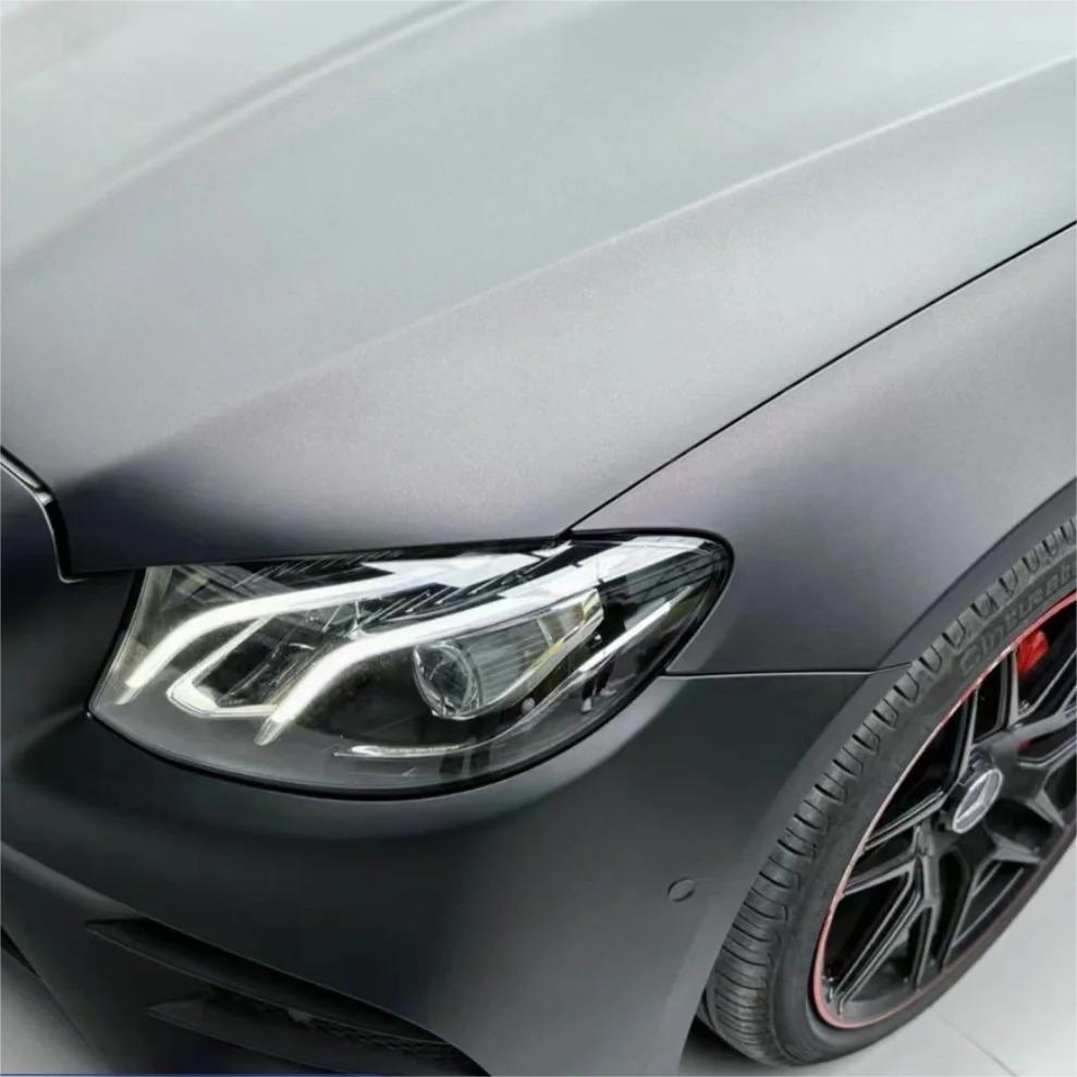 Matte Metallic Diamond Black Red Car Vinyl Wrap PET