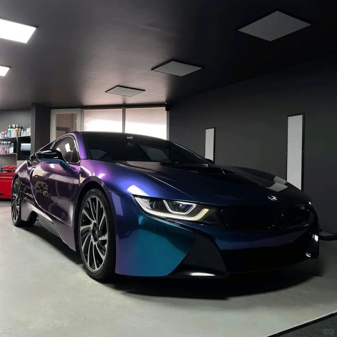 Gloss Metallic Diamond Purple Red Car Vinyl Wrap