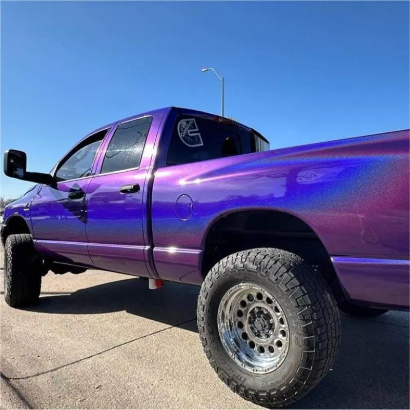 Gloss Metallic Rainbow Laser Dark Purple Car Vinyl Wrap