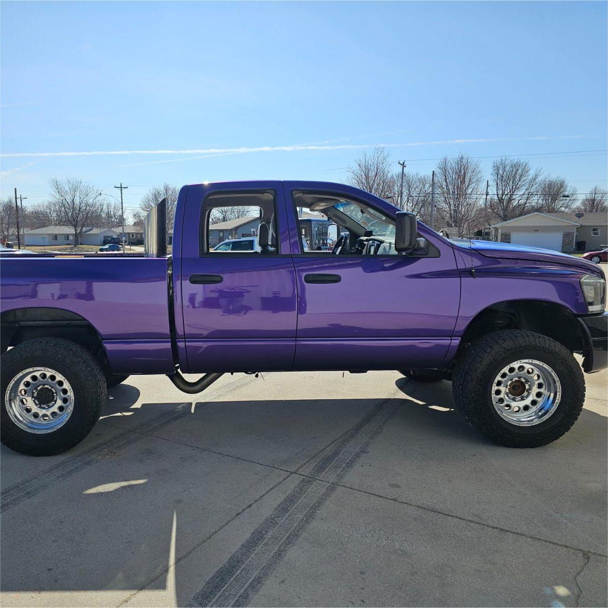 Gloss Metallic Rainbow Laser Dark Purple Car Vinyl Wrap 