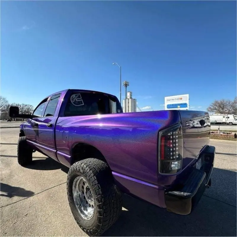 Gloss Metallic Rainbow Laser Dark Purple Car Vinyl Wrap
