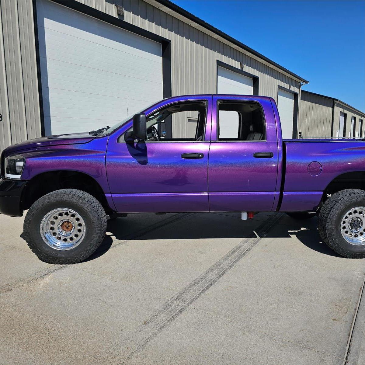 Gloss Metallic Rainbow Laser Dark Purple Car Vinyl Wrap 