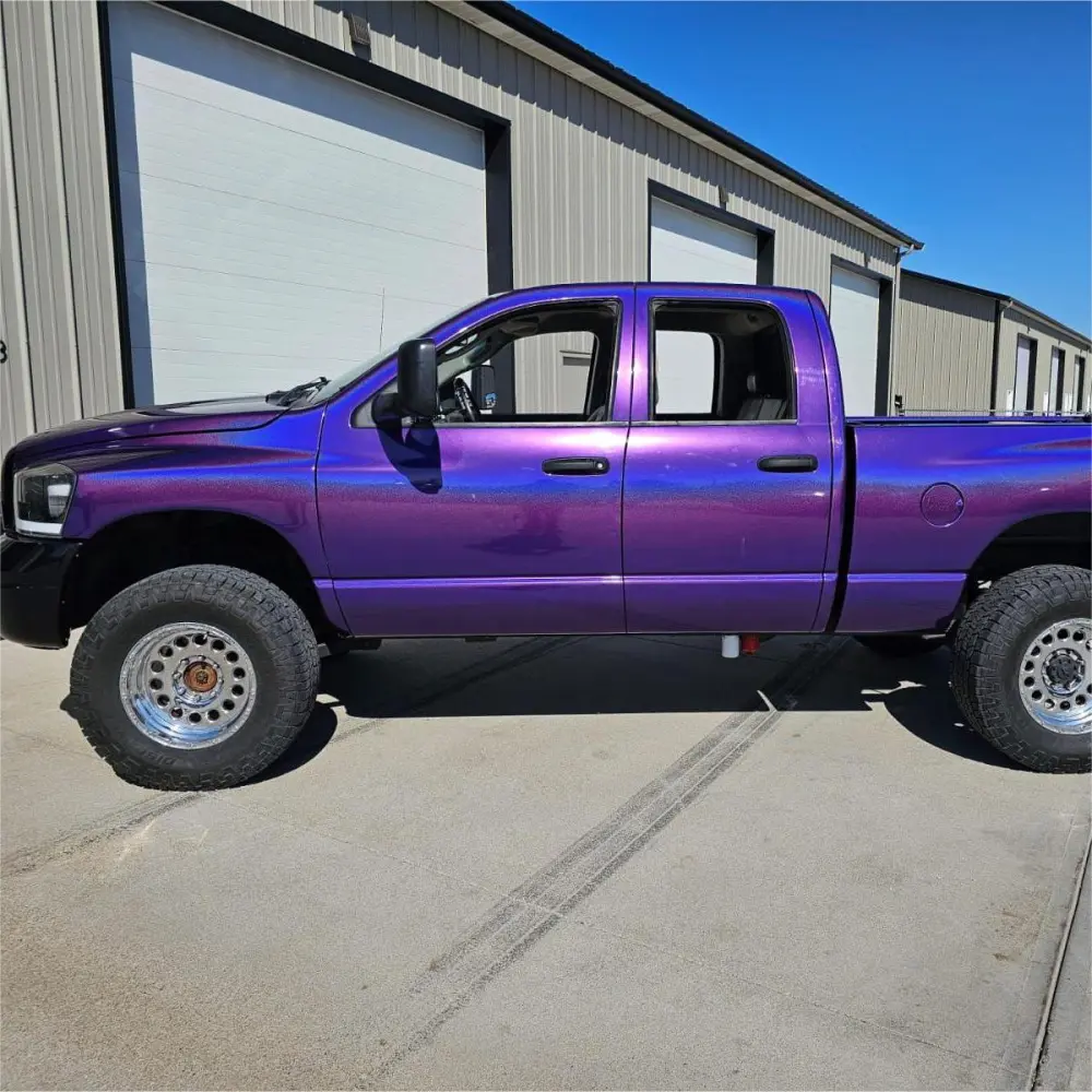 Gloss Metallic Rainbow Laser Dark Purple Car Vinyl Wrap