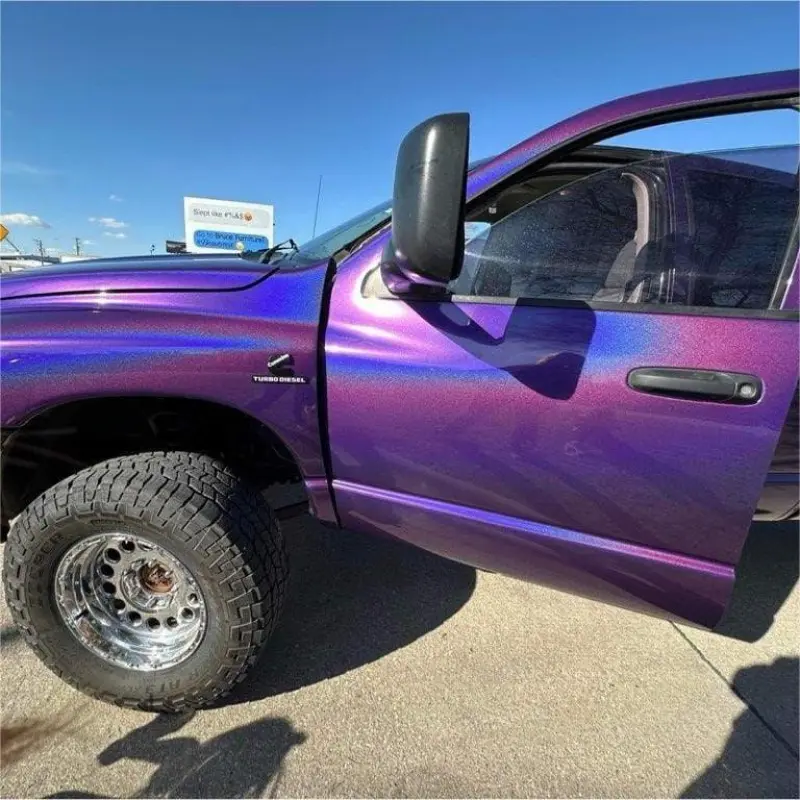 Gloss Metallic Rainbow Laser Dark Purple Car Vinyl Wrap