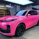 Gloss Metallic Sparkle Glitter Pink Car Vinyl Wrap