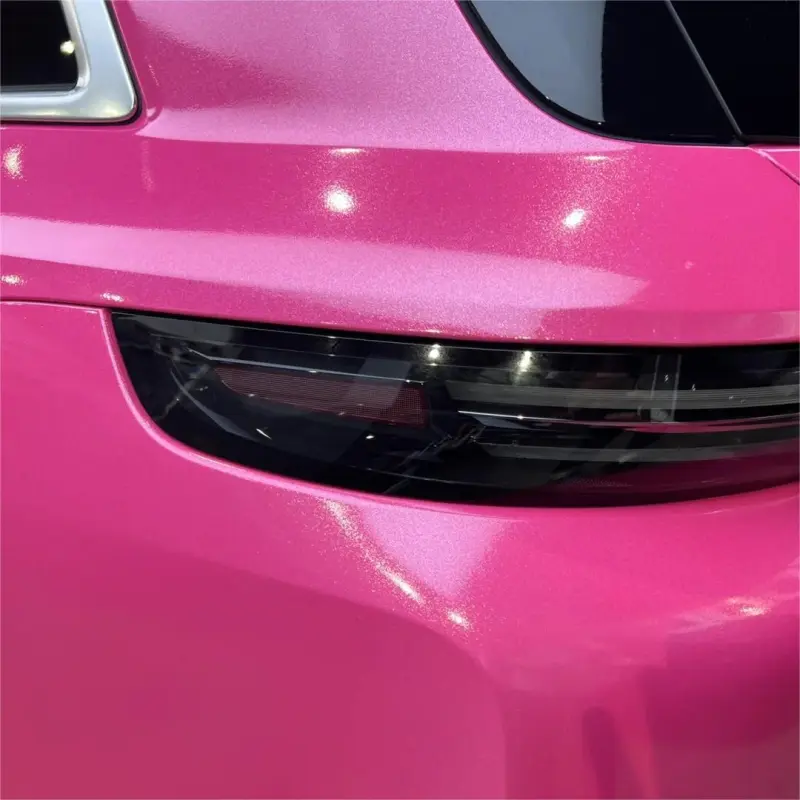Gloss Metallic Sparkle Glitter Pink Car Vinyl Wrap