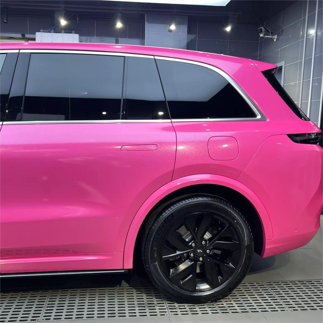 Gloss Metallic Sparkle Glitter Pink Car Vinyl Wrap 