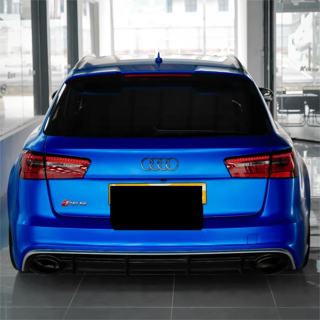 Azure Blue Car Wrap