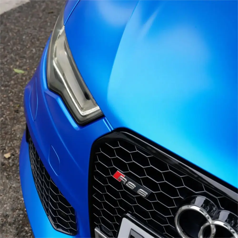 Matte Metallic Diamond Blue Car Vinyl Wrap 