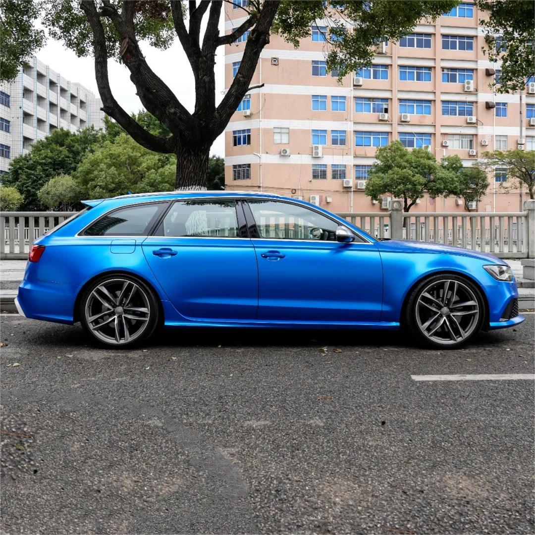 Azure Blue Car Wrap