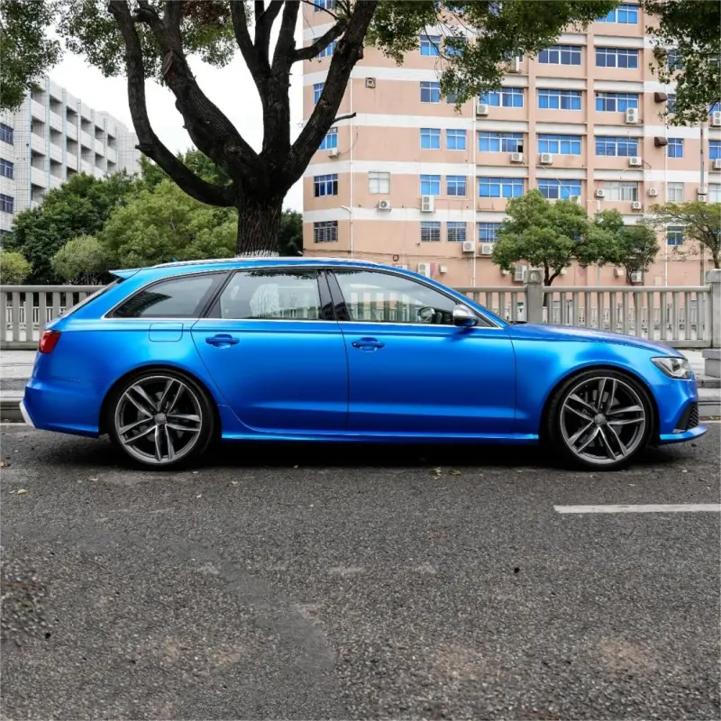 Matte Metallic Diamond Blue Car Vinyl Wrap 