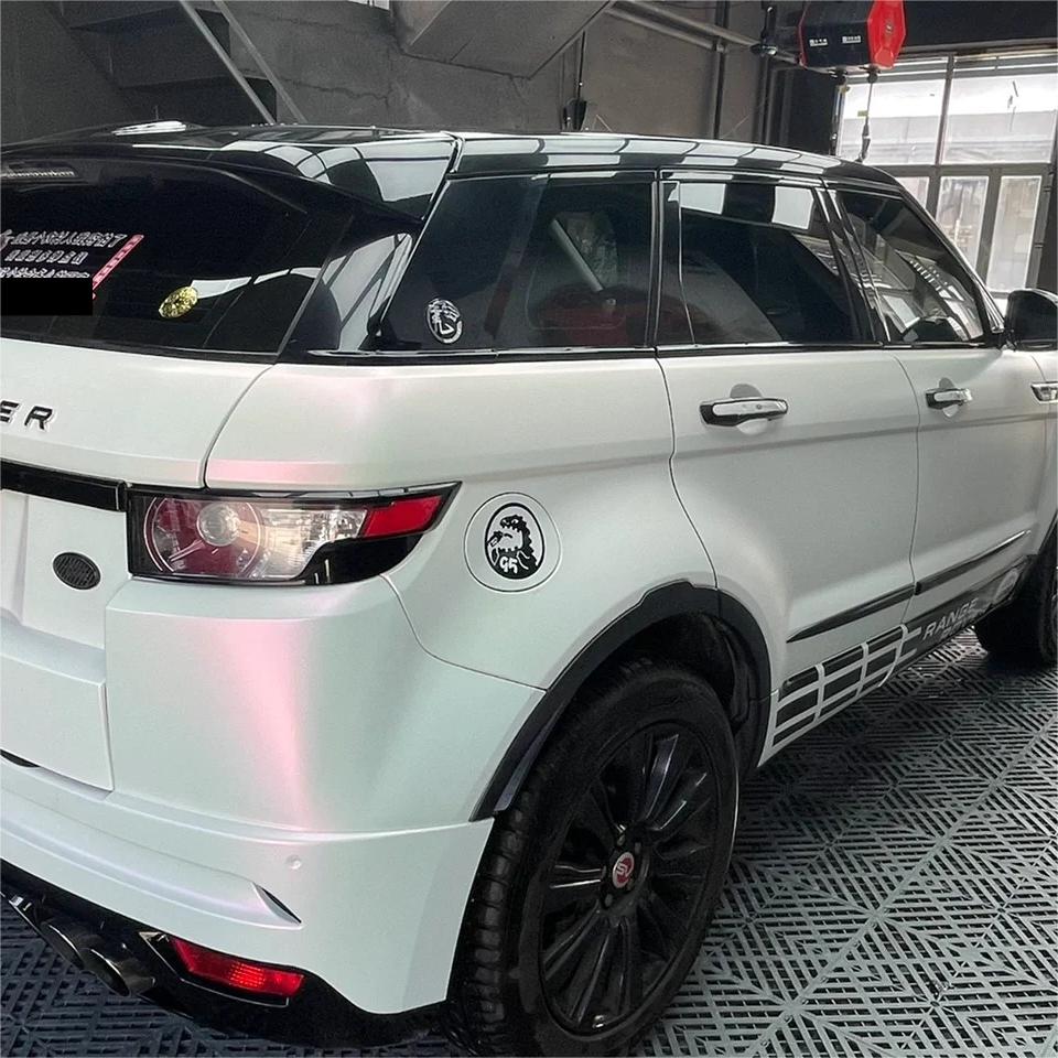 Matte Metallic Chameleon Diamond Pink White Car Vinyl Wrap