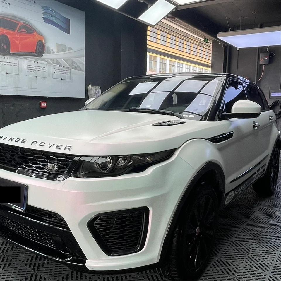 Matte Metallic Chameleon Diamond Pink White Car Vinyl Wrap