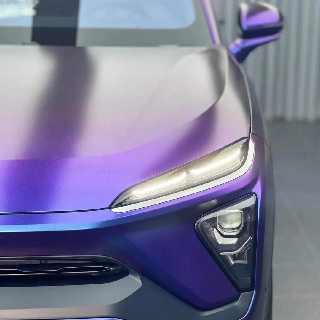 Matte Metallic Diamond Purple Red Car Vinyl Wrap