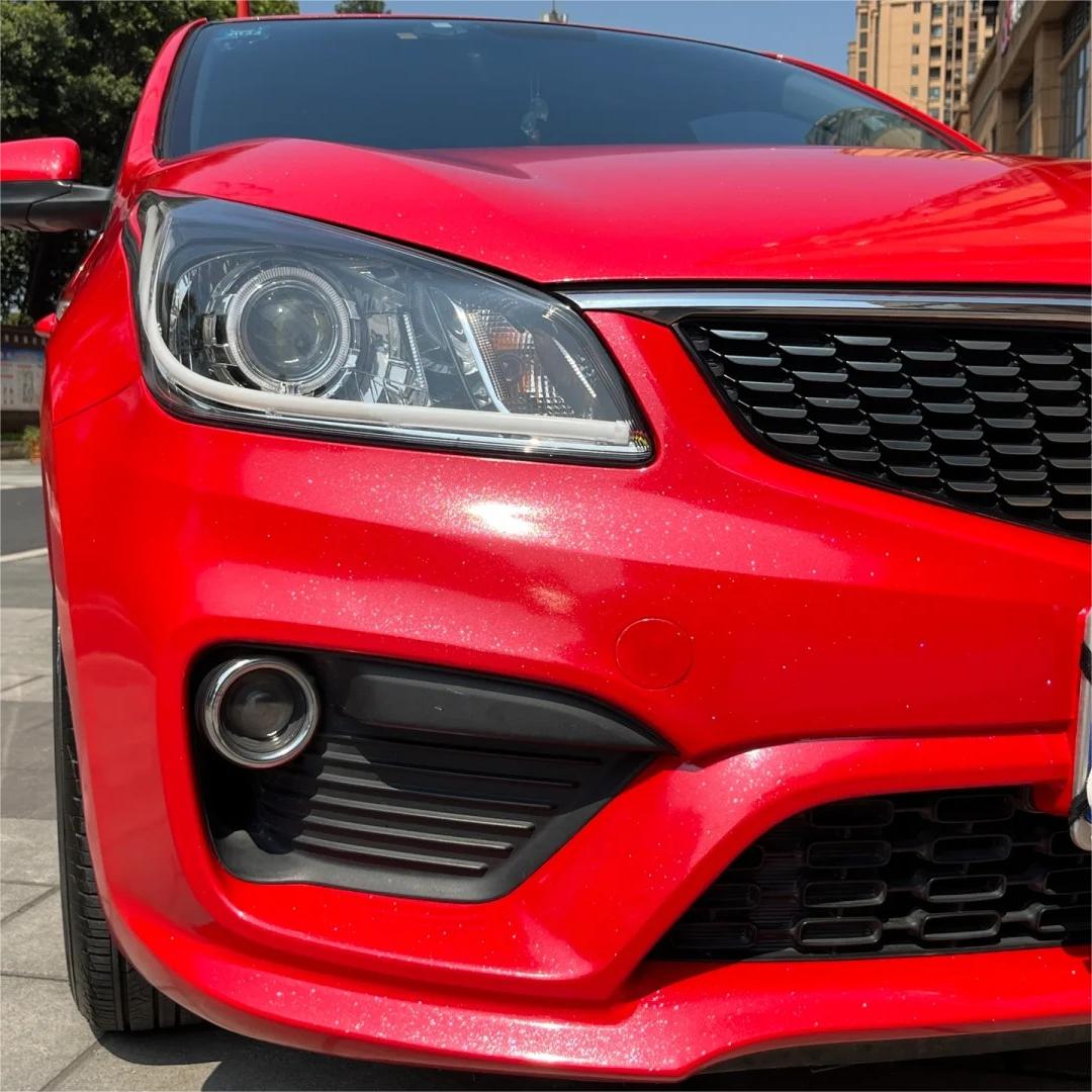 Gloss Metallic Glitter Red Car Vinyl Wrap Sale