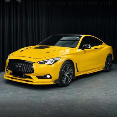 Gloss Metallic Sparkle Sunflower Yellow Car Vinyl Wrap 02