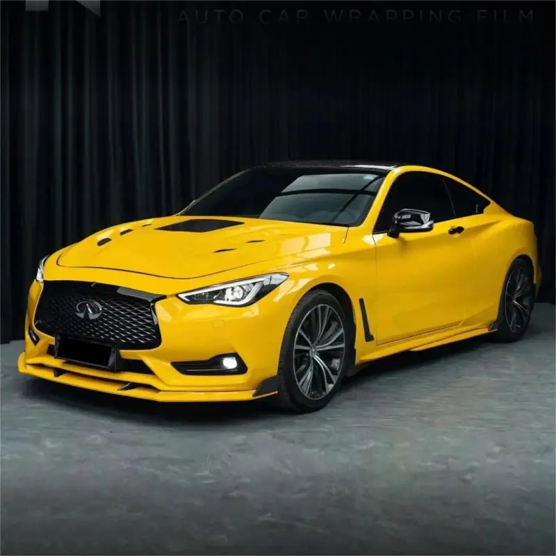Gloss Metallic Sparkle Sunflower Yellow Car Vinyl Wrap