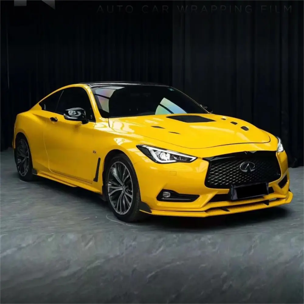 Gloss Metallic Sparkle Sunflower Yellow Car Vinyl Wrap