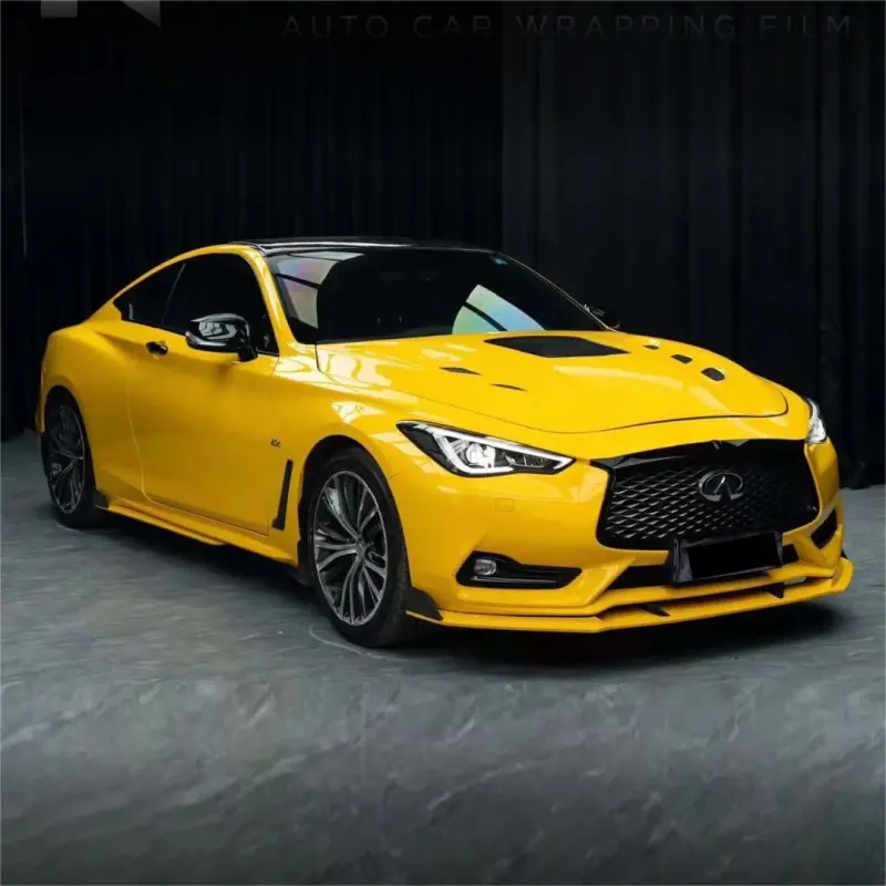 Gloss Metallic Sparkle Sunflower Yellow Car Vinyl Wrap