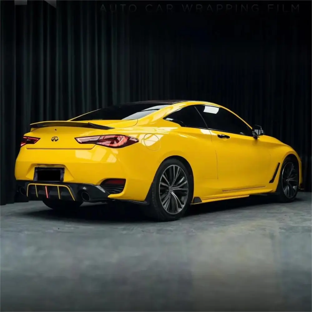 Gloss Metallic Sparkle Sunflower Yellow Car Vinyl Wrap