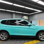 Cyan Blue Car Wrap