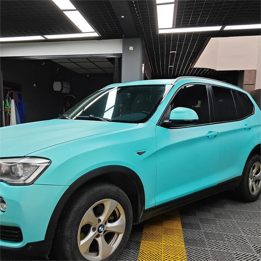 Matte Metallic Tiffany Blue Car Vinyl Wrap