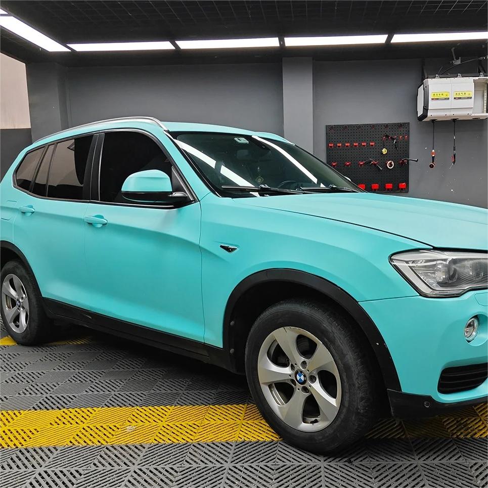 Matte Metallic Tiffany Blue Car Vinyl Wrap