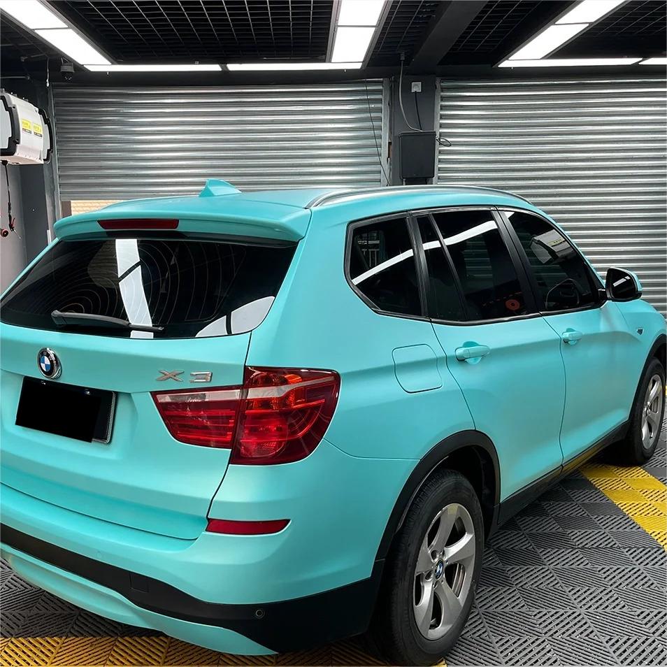 Matte Metallic Tiffany Blue Car Vinyl Wrap