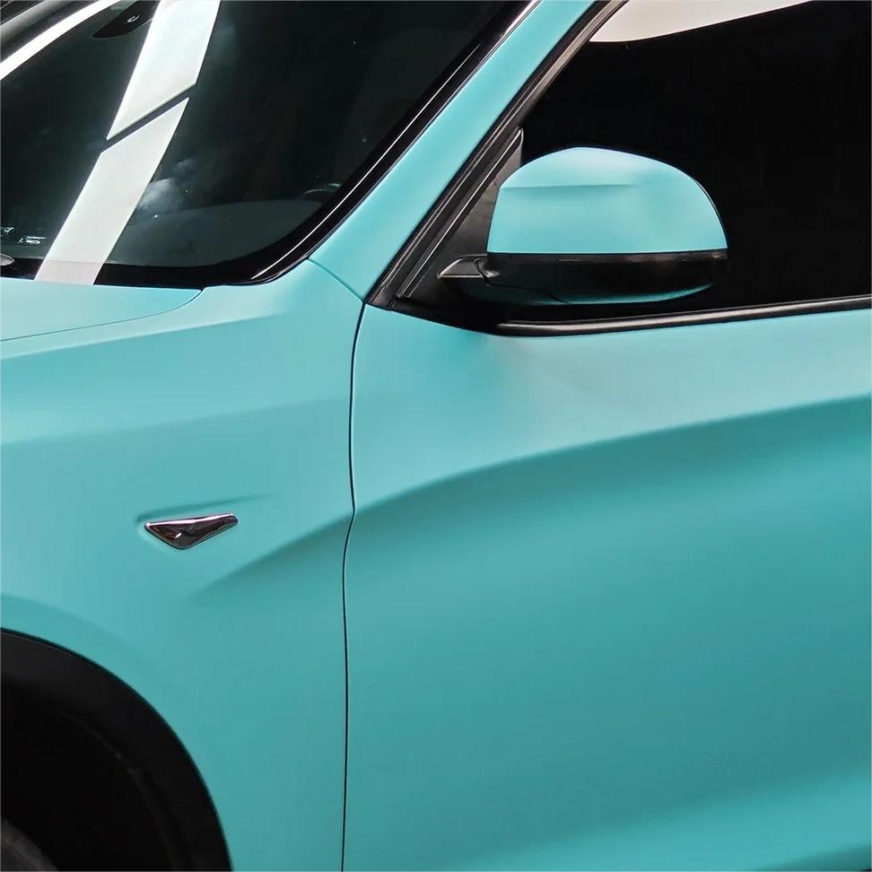Matte Metallic Tiffany Blue Car Vinyl Wrap