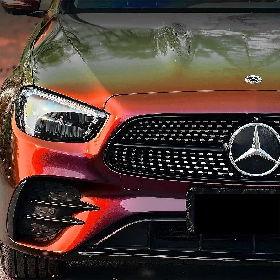 Gloss Chameleon Gold Red Car Vinyl Wrap| Glossy Sunrise Morning Glow Car Wrap