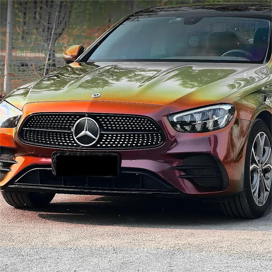 Gloss Chameleon Gold Red Car Vinyl Wrap| Glossy Sunrise Morning Glow Car Wrap