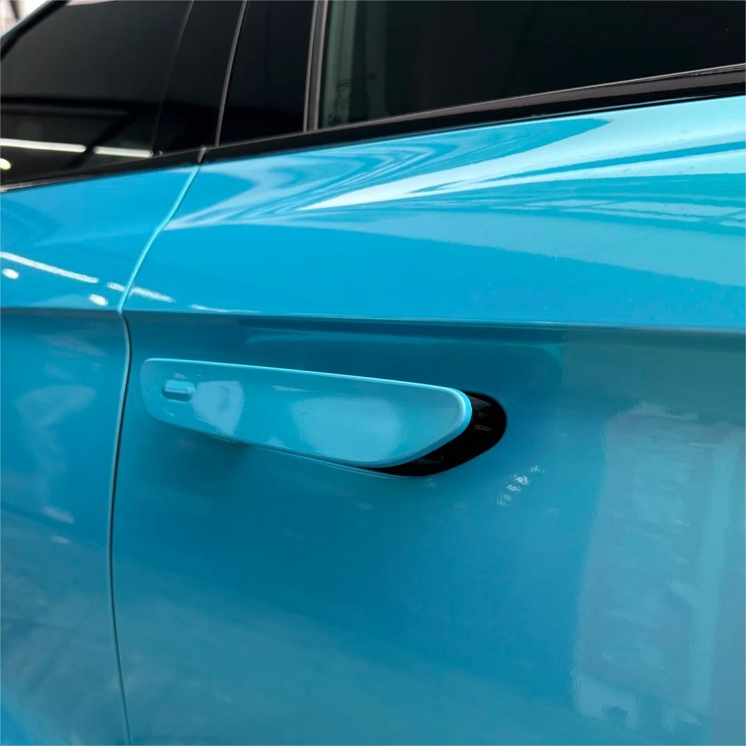 Gloss Metallic Chameleon Green Sky Blue Car Vinyl Wrap