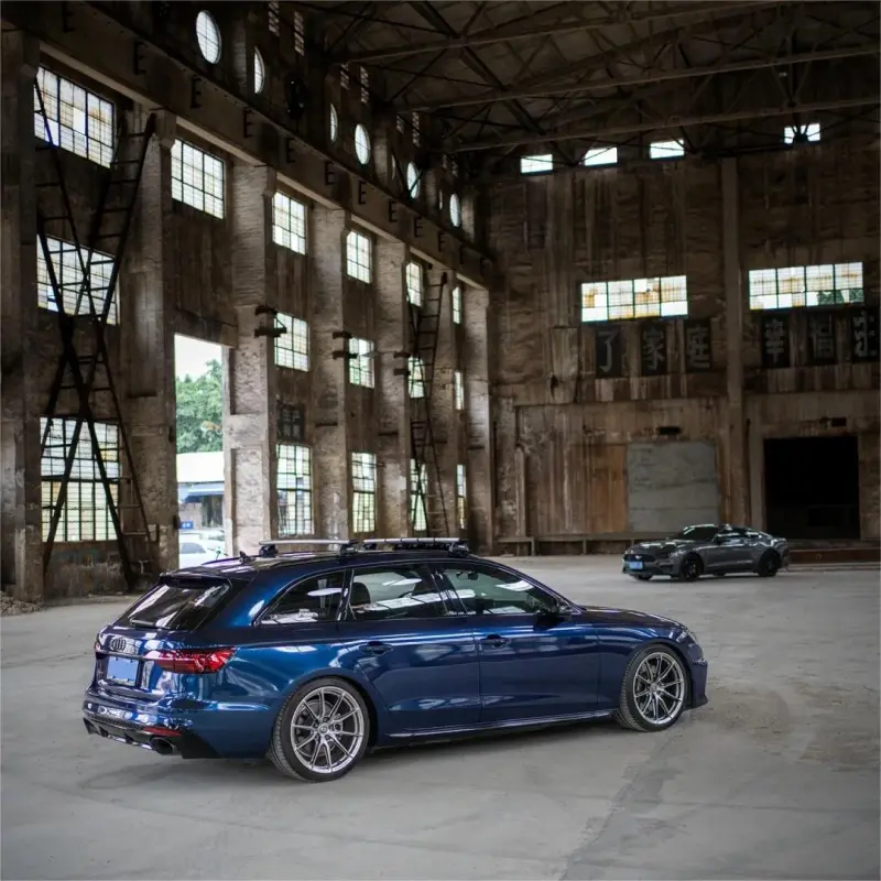 Gloss Metallic Dark Blue Car Vinyl Wrap PET | Audi Navarre Blue