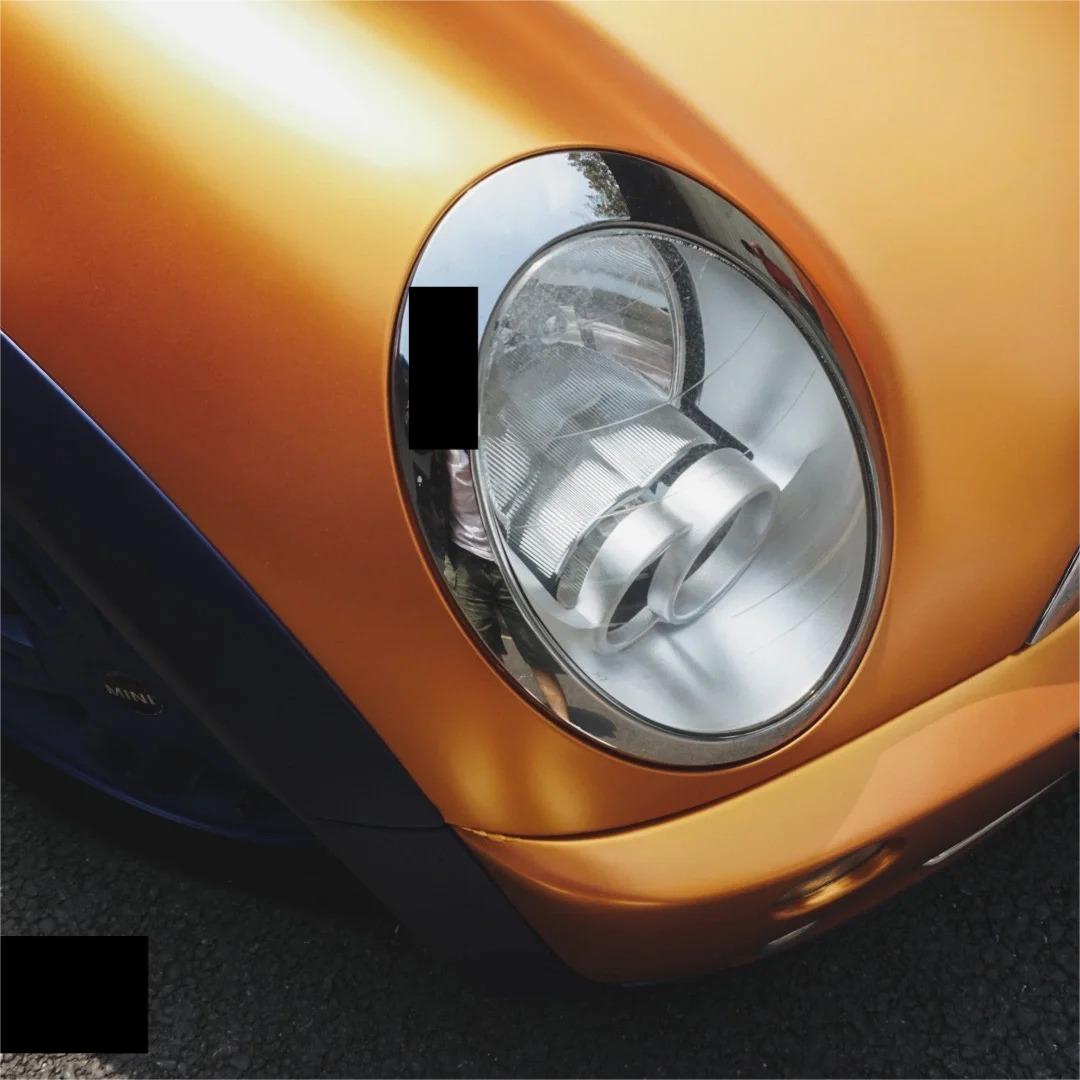 Satin Chrome Copper Brown Car Vinyl Wrap